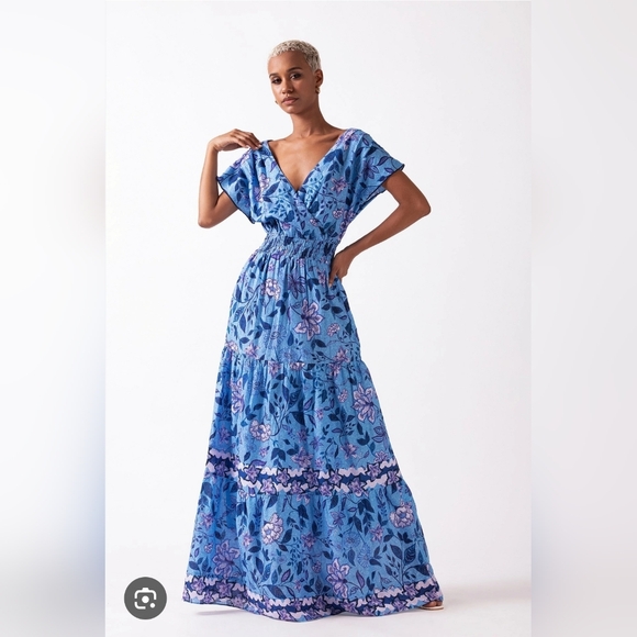 CELINA MOON Dresses & Skirts - Celina Moon Mahi Maxi Dress Floral 100% Cotton New Size XSmall Xs